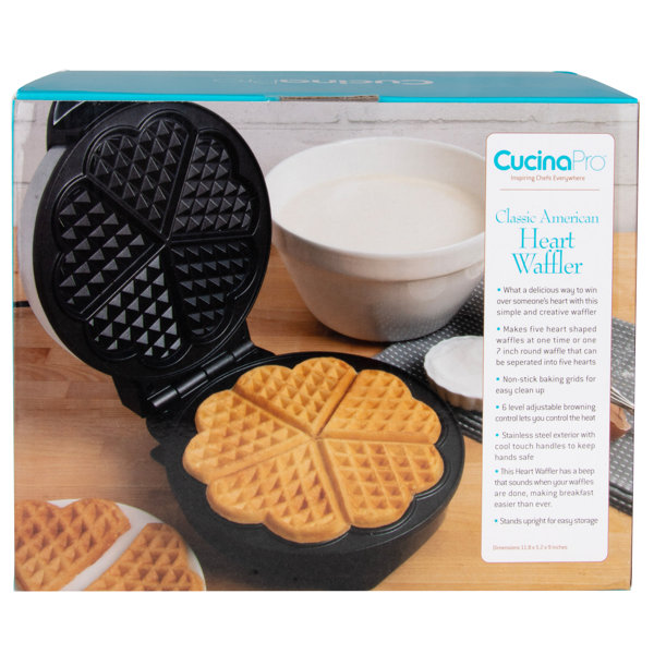 CucinaPro 7'' Heart Waffle Maker & Reviews Wayfair